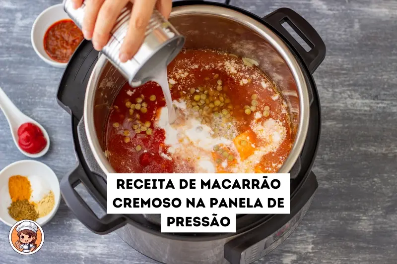 Receita de macarrão cremoso na panela de pressão