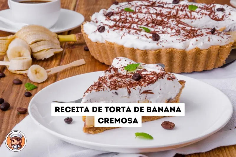 Receita de torta de banana cremosa